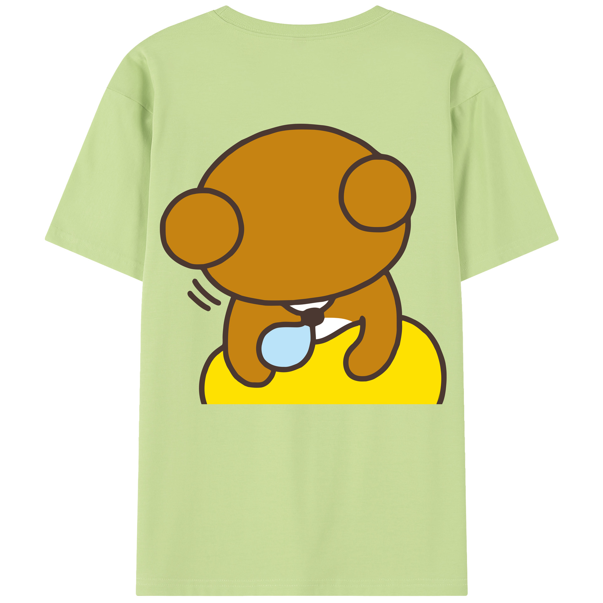 （画像用） リラックマ リラックマ キイロイトリ Rilakkuma Korilakkuma Kiiroitori 綿100％半袖Tシャツ（背面プリント）